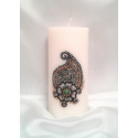 Lumanare cilindrica cu decor mandala